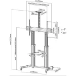 Equip 650605 Βάση Τηλεόρασης Δαπέδου έως 100" 650605 - Image 3