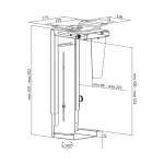 LogiLink PC Tower Mount Rotatable Under-Desk/Wall Mounting Up to 10Kg Black EO0005 - Image 3