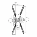 Equip 650405 Articulating Βάση Τηλεόρασης Τοίχου έως 55" και 30kg 650405 - Image 5