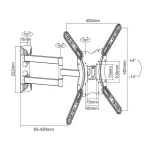 Equip 650407 Articulating Βάση Τηλεόρασης Τοίχου έως 55" και 30kg 650407 - Image 4