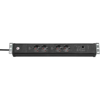 Brennenstuhl Premium-Web-Line Πολύπριζο Rack 19" 4x 3m 1156057984 1τμχ 1156057984