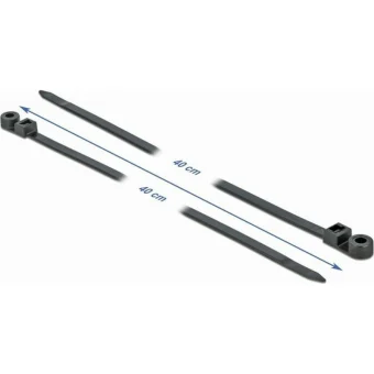 DeLock Δεματικά Καλωδίων 400x7.6mm Μαύρο 10τμχ 18953 18953