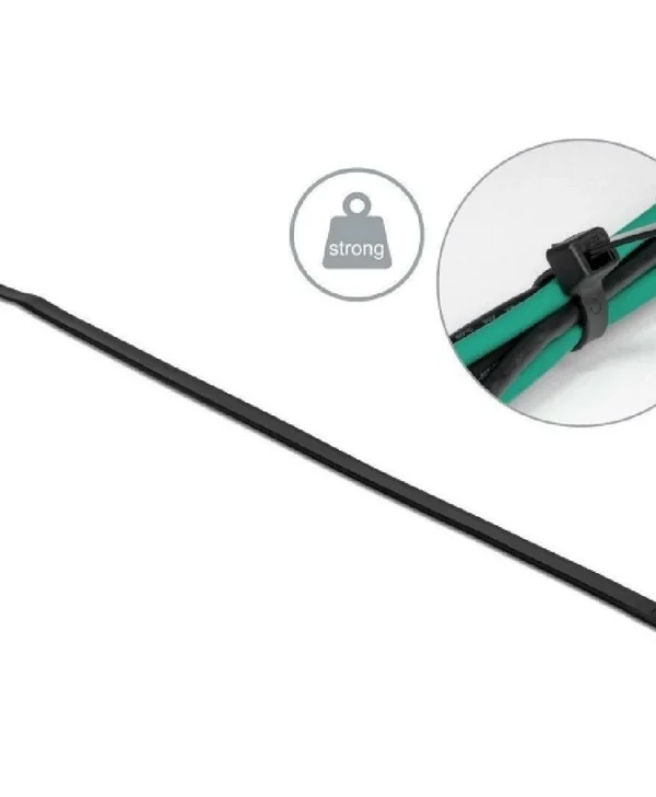 DeLock Δεματικά Καλωδίων 200x4.8mm Μαύρο 100τμχ 19559 19559