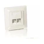 Equip Διπλή Πρίζα Δικτύου RJ45 με Πλαίσιο Τύπου Cat5 σε Λευκό Χρώμα 125725 125725 - Image 2