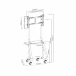 Equip 650608 Βάση Τηλεόρασης Δαπέδου έως 80" Ασημί 650608 - Image 9
