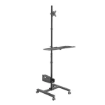 Equip Βάση Δαπέδου Οθόνης έως 33" με Ροδάκια (650171) 650171