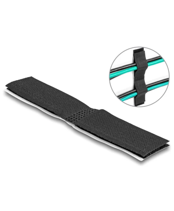 DeLock Velcro Δεματικά Καλωδίων 110x20mm Μαύρο 10τμχ 19098 19098