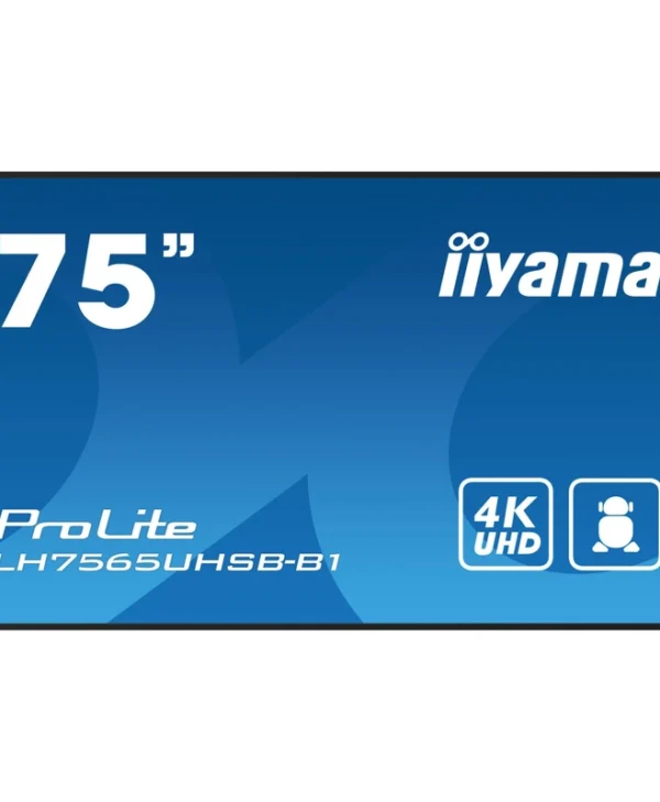 Iiyama LH7565UHSB-B1 Public Display IPS 4K UHD 75" LH7565UHSB-B1