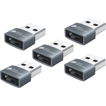 Good Connections Μετατροπέας USB-A male σε USB-C male Γκρι 5τμχ USB-AD203-5 USB-AD203-5