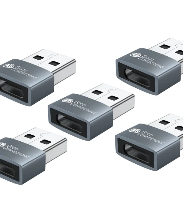 Good Connections Μετατροπέας USB-A male σε USB-C male Γκρι 5τμχ USB-AD203-5 USB-AD203-5
