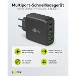 Goobay Φορτιστής Χωρίς Καλώδιο με 2 Θύρες USB-A και 2 Θύρες USB-C 68W Μαύρος (64817) 64817 - Image 4