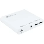 Alcasa Βάση Φόρτισης με 2 Θύρες USB-A και 2 Θύρες USB-C Power Delivery σε Λευκό χρώμα (PCA-D001W) PCA-D001W