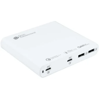 Alcasa Βάση Φόρτισης με 2 Θύρες USB-A και 2 Θύρες USB-C Power Delivery σε Λευκό χρώμα (PCA-D001W) PCA-D001W