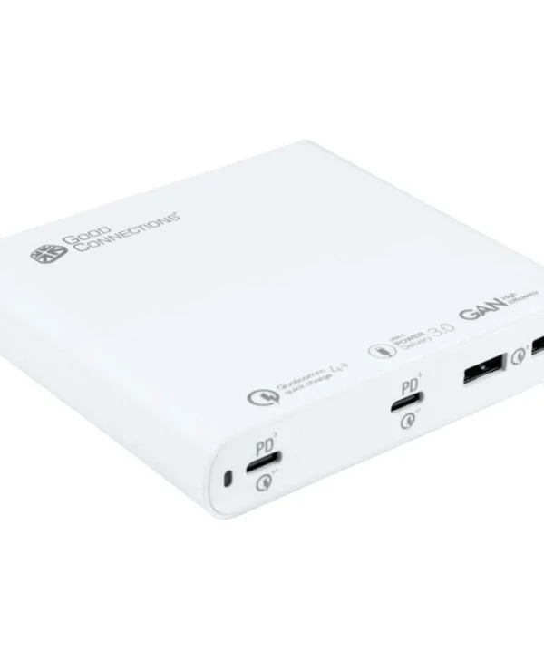 Alcasa Βάση Φόρτισης με 2 Θύρες USB-A και 2 Θύρες USB-C Power Delivery σε Λευκό χρώμα (PCA-D001W) PCA-D001W