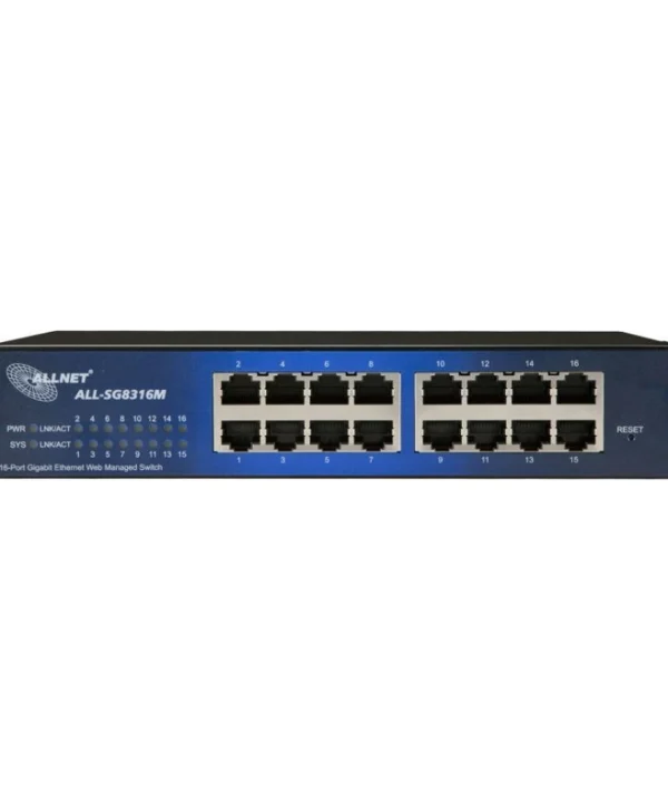 Allnet ALL-SG8316M Managed L2 Switch με 16 Θύρες Gigabit (1Gbps) Ethernet και 2 SFP Θύρες ALL-SG8316M
