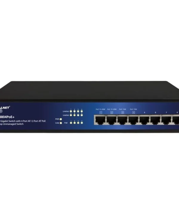 Allnet ALL8804PoE+ Unmanaged L2 PoE+ Switch με 8 Θύρες Gigabit (1Gbps) Ethernet ALL8804PoE+