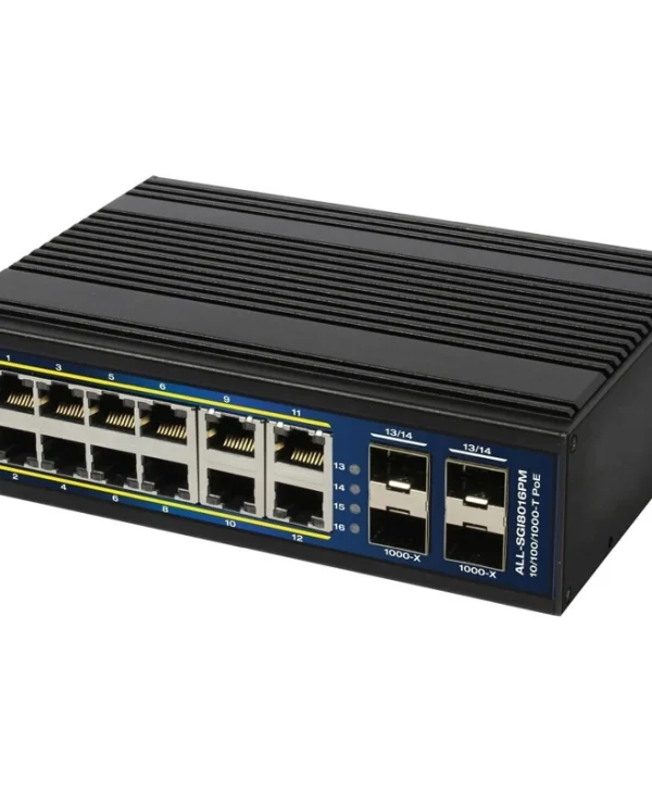 Allnet ALL-SGI8016PM Managed L3 PoE+ Switch με 12 Θύρες Gigabit (1Gbps) Ethernet και 4 SFP Θύρες ALL-SGI8016PM