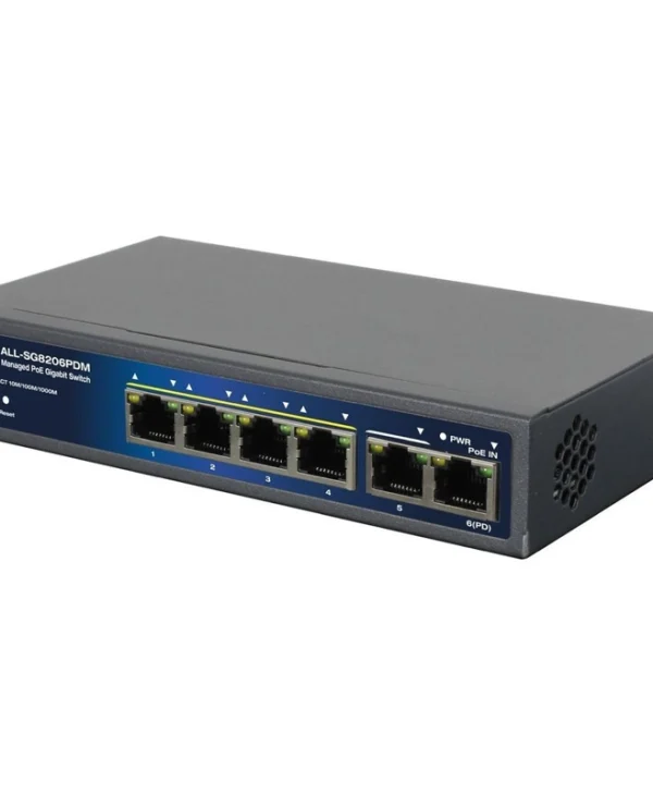 Allnet ALL-SG8206PDM Managed L2 PoE+ Switch με 6 Θύρες Gigabit (1Gbps) Ethernet ALL-SG8206PDM