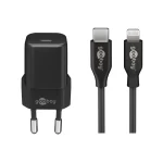 Goobay Φορτιστής με Θύρα USB-C και Καλώδιο USB-C - Lightning 30W Power Delivery Μαύρος (64574) 64574 - Image 2
