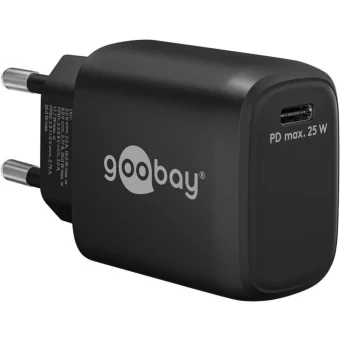 Goobay Φορτιστής Χωρίς Καλώδιο με Θύρα USB-C 25W Power Delivery Μαύρος (65367) 65367
