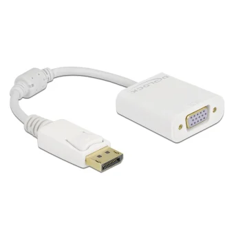 DeLock Μετατροπέας DisplayPort male σε VGA female Λευκό 1τμχ 61007 61007