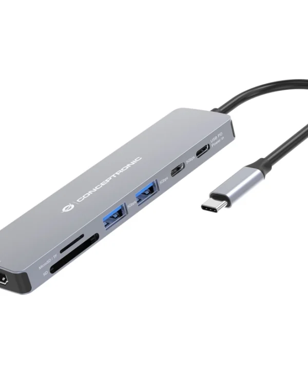 Conceptronic USB-C Docking Station με HDMI 4K PD Ethernet Γκρι (DONN28G) DONN28G