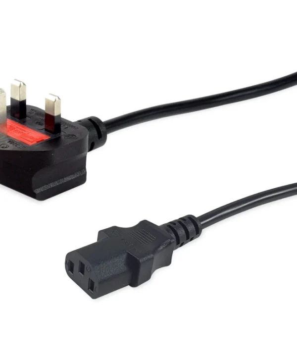 Equip Type G (UK) - IEC C13 Cable 3m Μαύρο 112301 112301