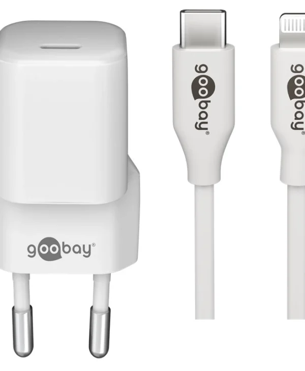 Goobay Φορτιστής με Θύρα USB-C και Καλώδιο USB-C - Lightning 30W Power Delivery Λευκός (64575) 64575
