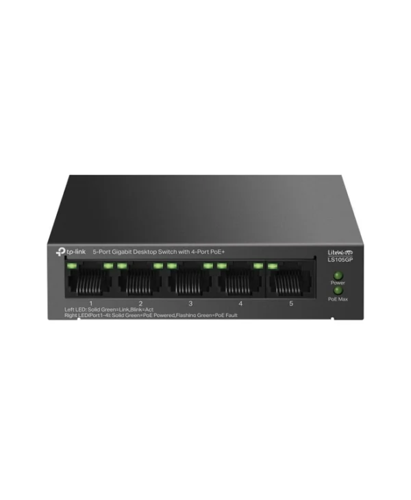 TP-LINK LS105GP v1 Unmanaged PoE+ Switch με 5 Θύρες Ethernet LS105GP