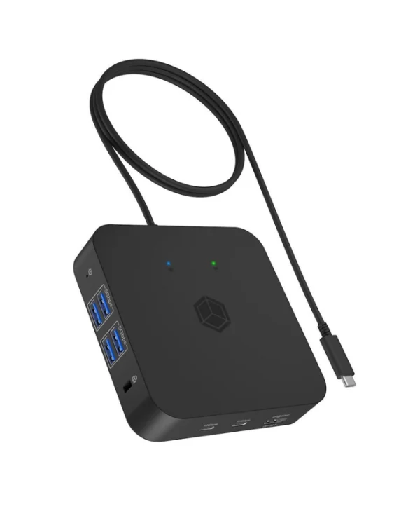 Icy Box USB-C Docking Station με HDMI 4K PD Ethernet και σύνδεση 3 Οθονών Μαύρο (IB-DK4090-C) IB-DK4090-C