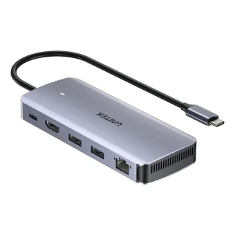 Unitek USB-C Docking Station με HDMI 4K PD Ethernet Γκρι (D1120A01) D1120A01