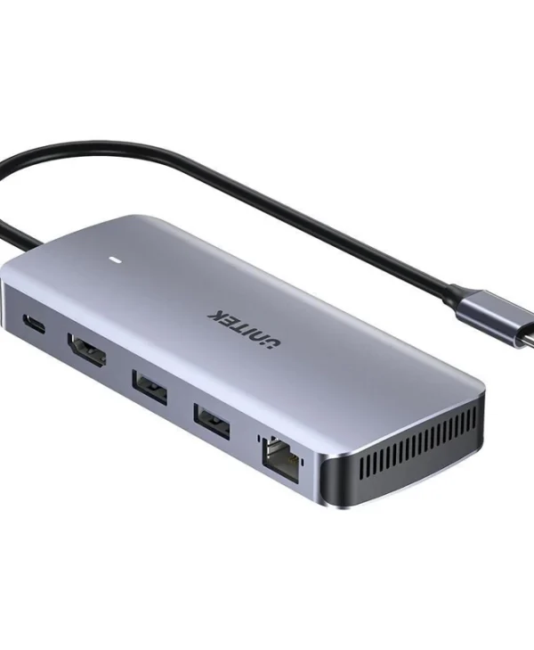 Unitek USB-C Docking Station με HDMI 4K PD Ethernet Γκρι (D1120A01) D1120A01