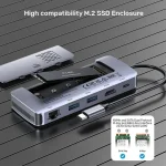 Unitek USB-C Docking Station με HDMI 4K PD Ethernet Γκρι (D1120A01) D1120A01 - Image 7