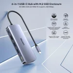 Unitek USB-C Docking Station με HDMI 4K PD Ethernet Γκρι (D1120A01) D1120A01 - Image 9