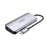 Unitek USB-C Docking Station με HDMI 4K PD Ethernet και σύνδεση 2 Οθονών Ασημί (D1122A01) D1122A01