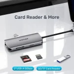 Unitek USB-C Docking Station με HDMI 4K PD Ethernet και σύνδεση 2 Οθονών Ασημί (D1122A01) D1122A01 - Image 4