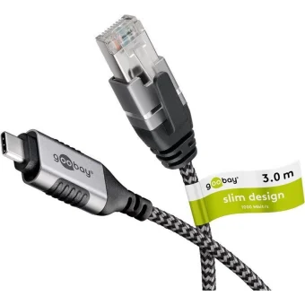 Goobay Μετατροπέας USB-C male σε Ethernet male Ασημί 1τμχ 74404 74404