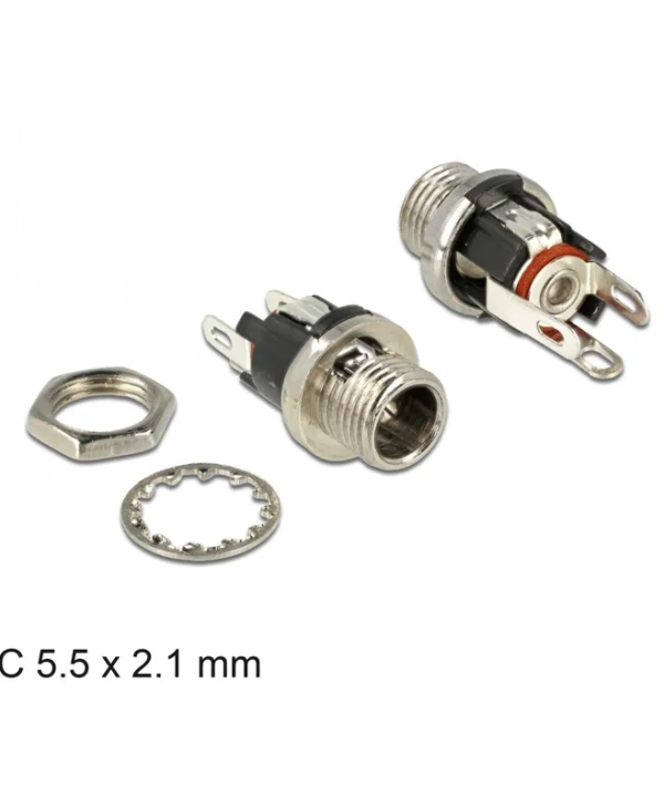 DeLock Βύσμα DC female Ασημί 89910 89910