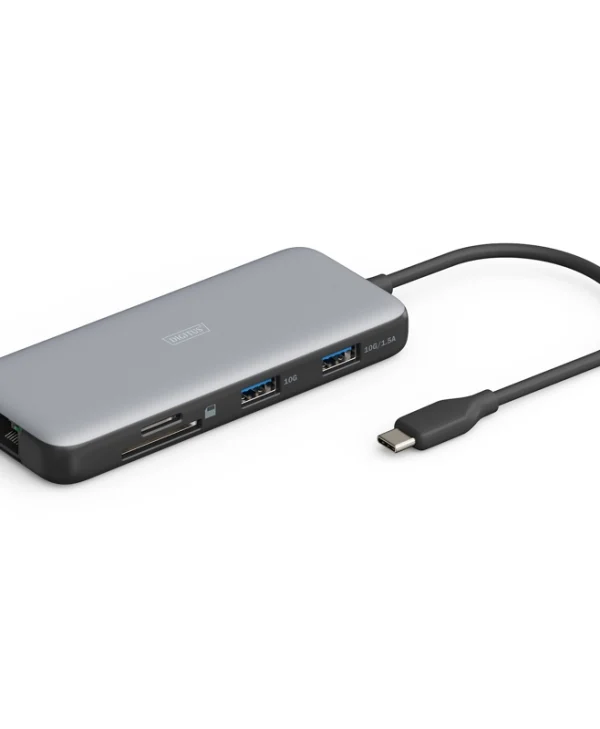 Digitus USB-C Docking Station με HDMI 4K PD Ethernet Γκρι (DA-70914) DA-70914