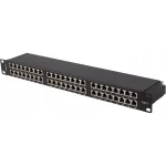 Lanberg Patch Panel Shielded για Rack 1U 19" 48 Θυρών cat5e Μαύρο