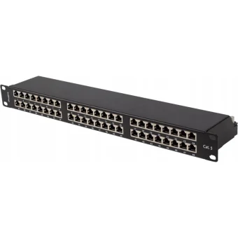 Lanberg Patch Panel Shielded για Rack 1U 19" 48 Θυρών cat5e Μαύρο