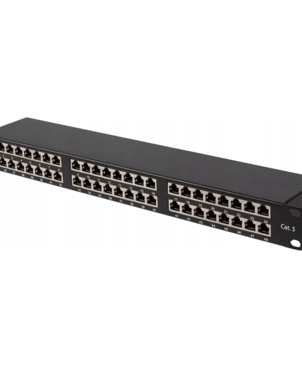Lanberg Patch Panel Shielded για Rack 1U 19" 48 Θυρών cat5e Μαύρο