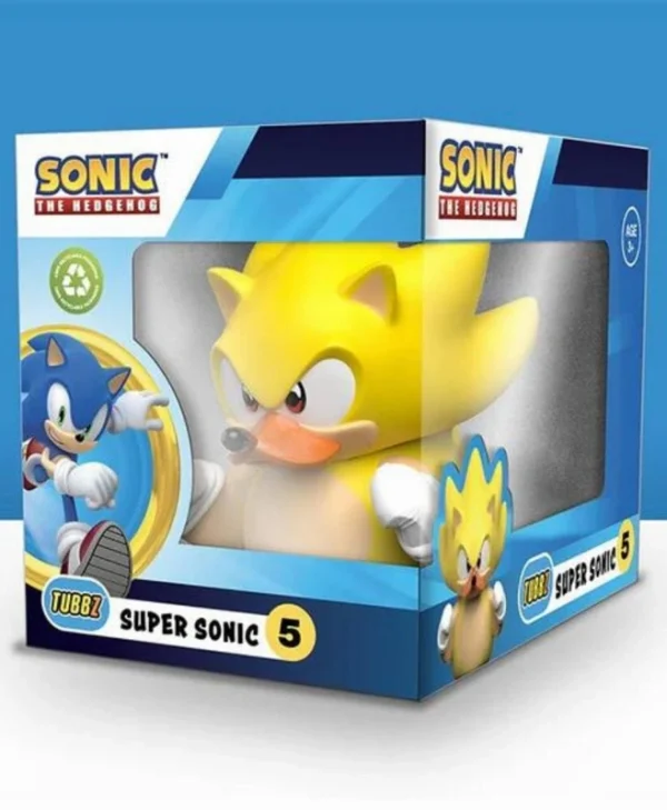 Sonic Hegdehog Boxed Tubbz Super Sonic #5 Φιγούρα Παπάκι Μπάνιου 10cm