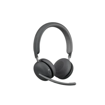 Logitech Zone Wireless 2 Teams Version With Receiver On Ear Multimedia Ακουστικά με μικρόφωνο και σύνδεση Bluetooth / USB-A σε Γκρι χρώμα