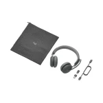 Logitech Zone Wireless 2 Teams Version With Receiver On Ear Multimedia Ακουστικά με μικρόφωνο και σύνδεση Bluetooth / USB-A σε Γκρι χρώμα - Image 6