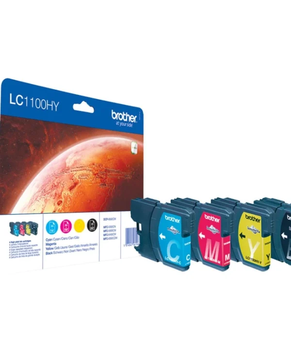Brother LC1100 Value Pack High Yield Γνήσιο Πακέτο Μελανιών Εκτυπωτή InkJet Πολλαπλό (Color) (LC-1100HYVALBP)