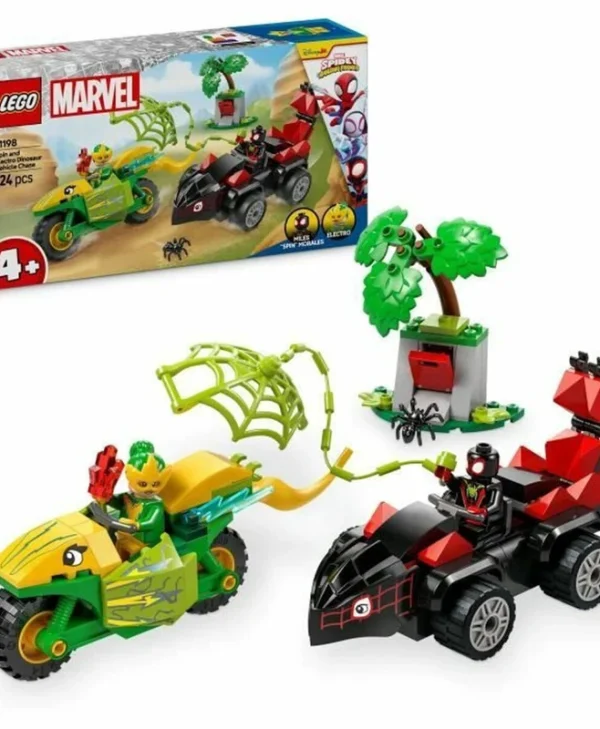 LEGO Marvel Spin and Electro Dinosaur Vehicle Chase για 4+ Ετών 124τμχ 11198