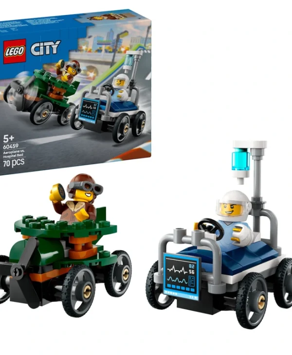 LEGO City Airplane vs. Hospital Bed για 5+ Ετών 70τμχ
