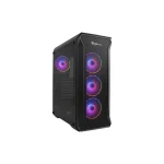 Genesis Irid 505 ARGB Midi Tower Κουτί Υπολογιστή με Πλαϊνό Παράθυρο Μαύρο