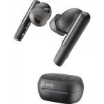 Poly Voyager Free 60+ UC +προσαρμογέας BT700 USB-C +θήκη φόρτισης με οθόνη αφής In-ear Bluetooth Handsfree Ακουστικά με Θήκη Φόρτισης Μαύρα